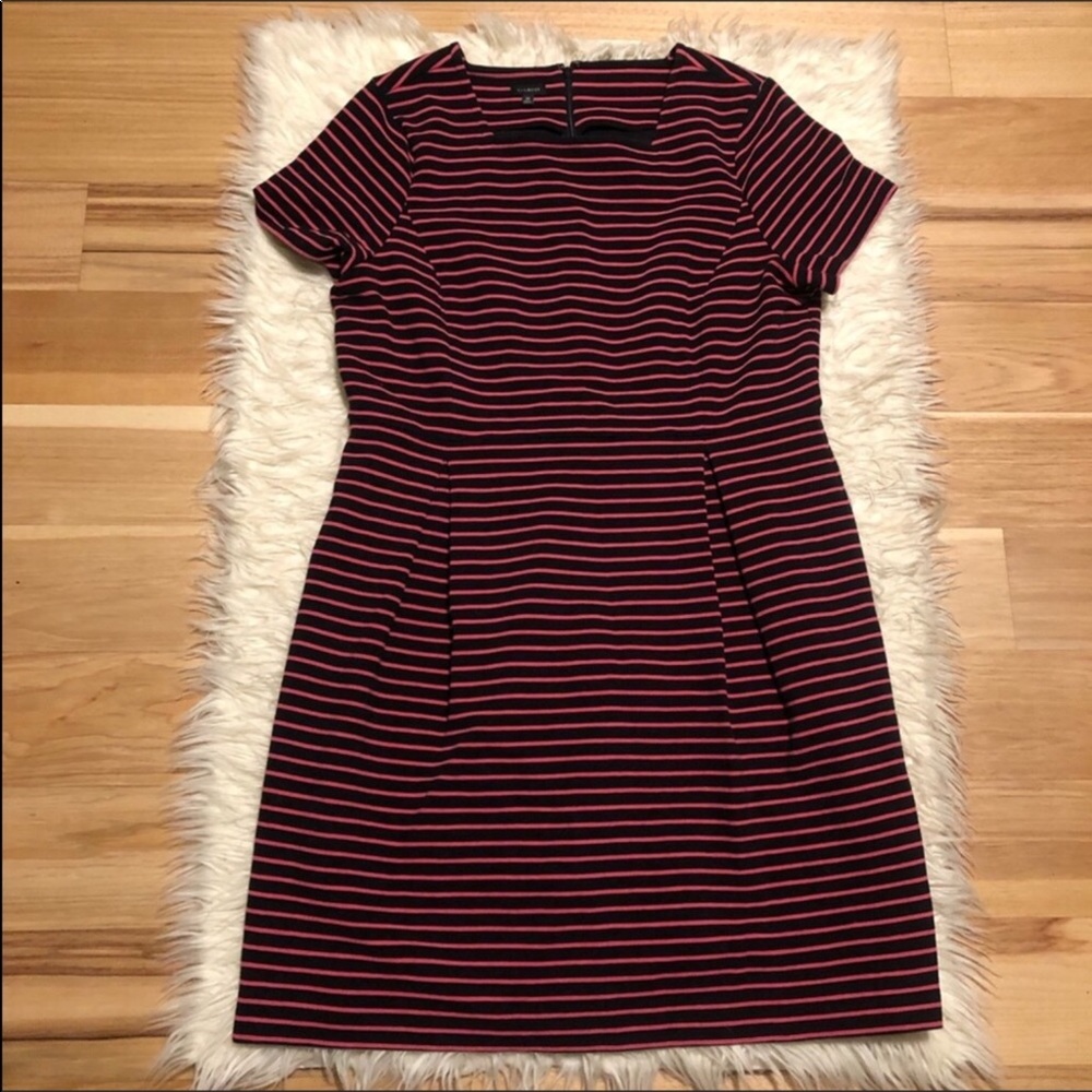 Talbots Pink Black Striped Dress Plus 20 - Picture 2 of 6